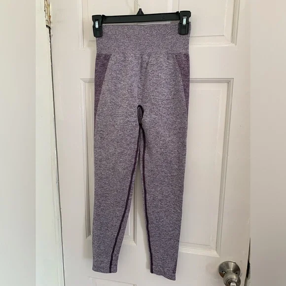 Gymshark red/purple heathered compressive leggings size medium - Picture 1 of 4